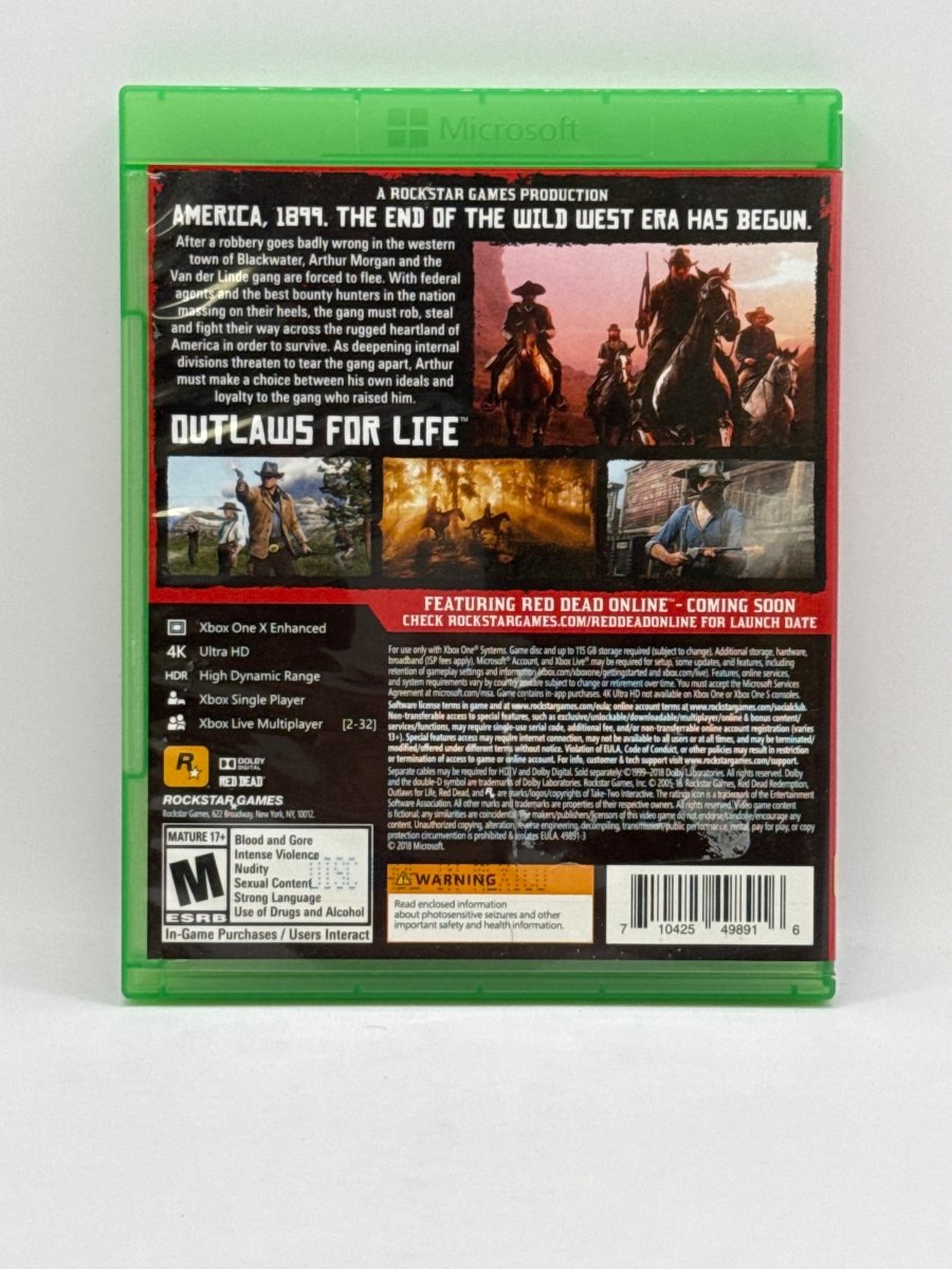 Red Dead Redemption 2 CL01 (CIB) Xbox One