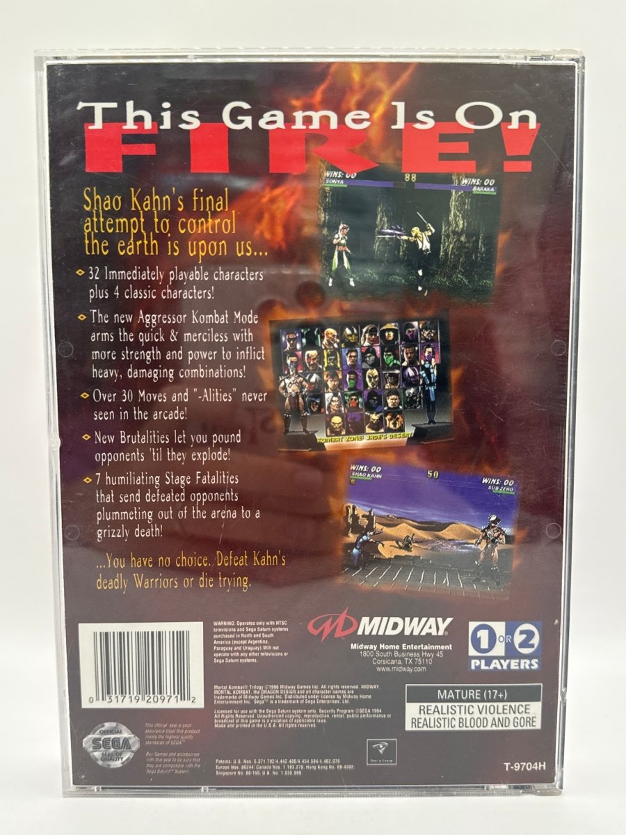 Mortal Kombat Trilogy CL01 (CIB) Sega Saturn