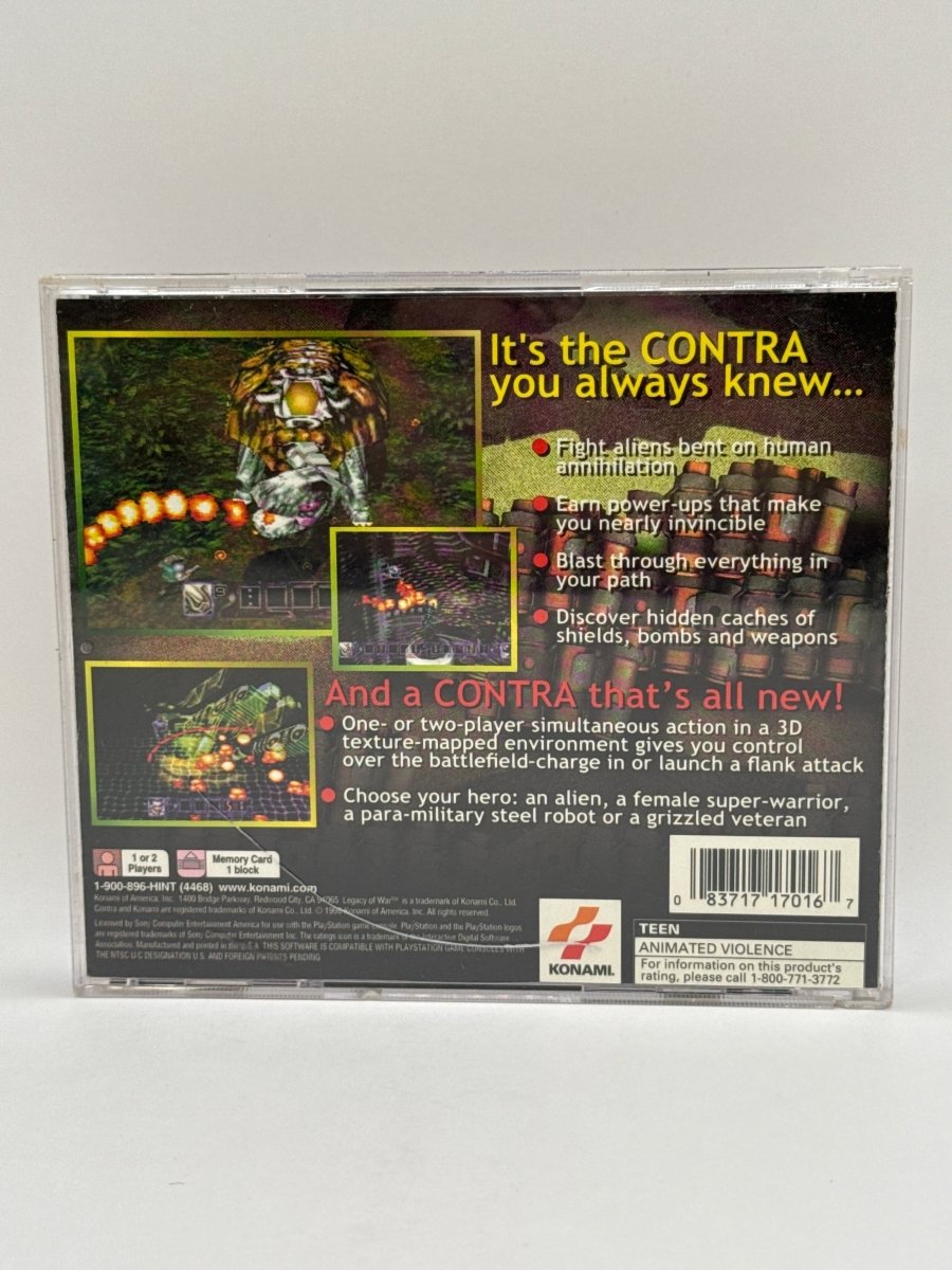 Contra Legacy of War CL01 (CIB) PlayStation One