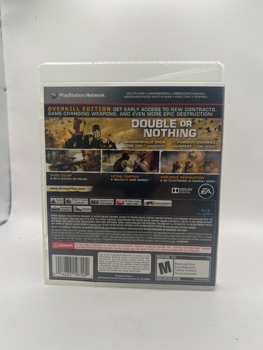 Army of Two: The Devils Cartel [Overkill Edition] CL01 (CIB) Playstation 3