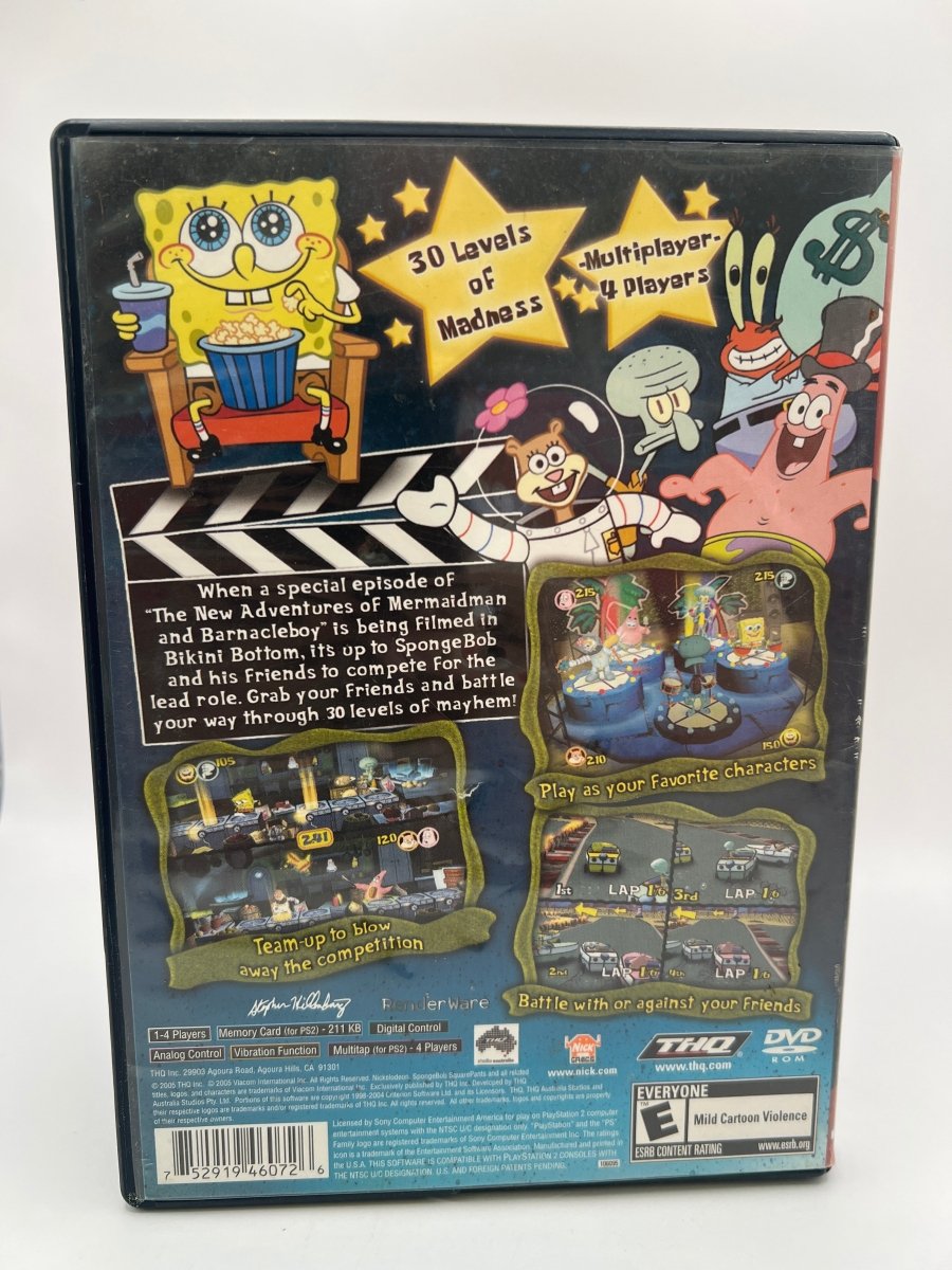 SpongeBob SquarePants Lights Camera Pants [Greatest Hits] CL01 (CIB) PlayStation 2