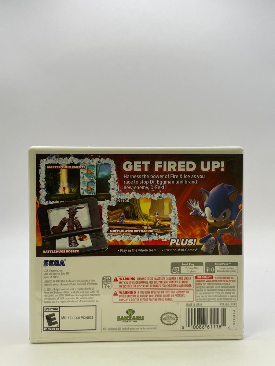 Sonic Boom: Fire & Ice CL01 (CIB) Nintendo 3DS