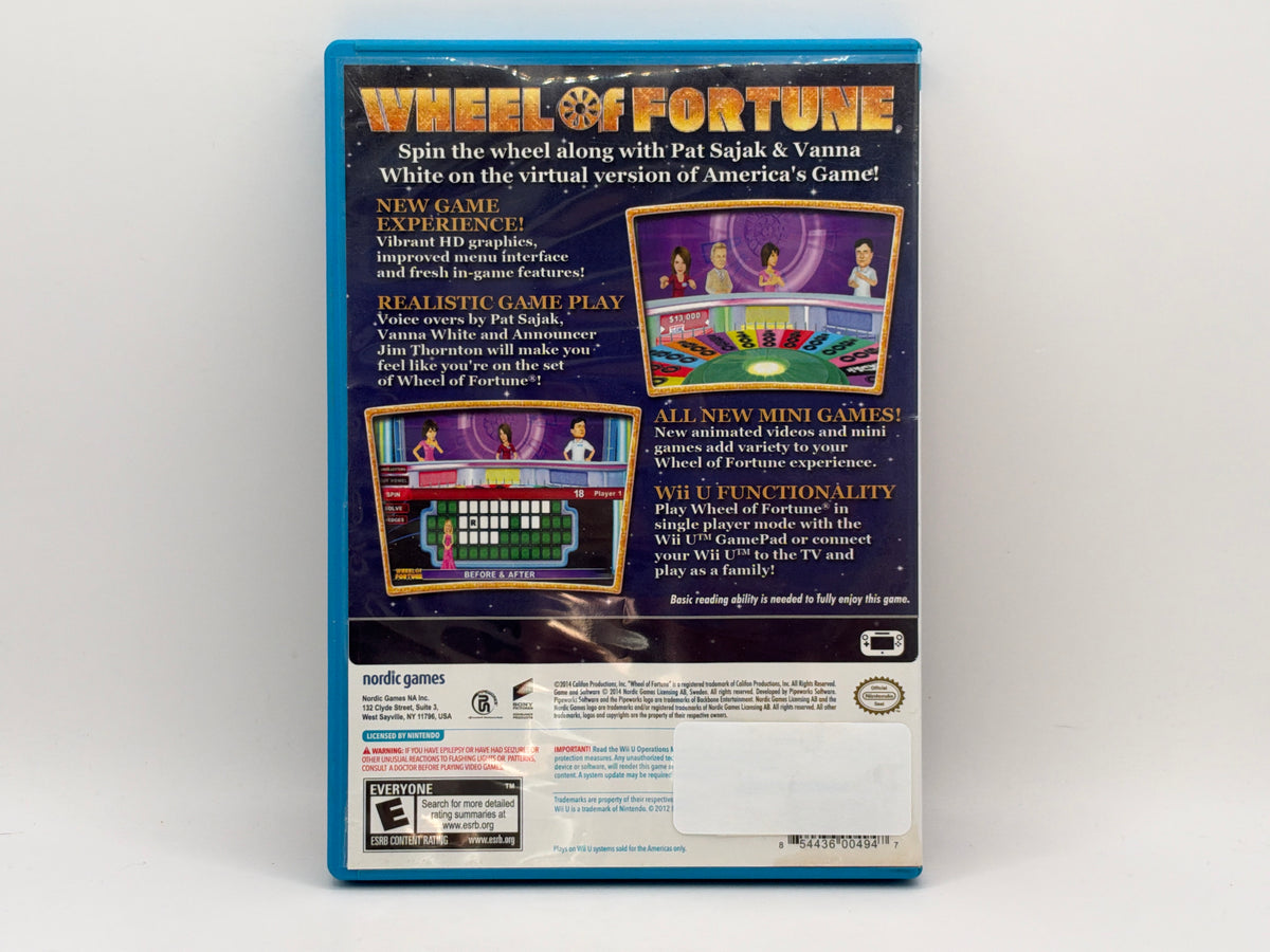 Wheel Of Fortune [Nordic Games] CL01 (CIB) Nintendo Wii U