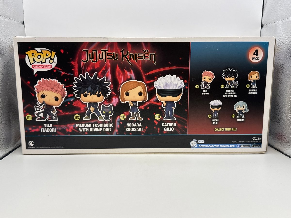 Jujutsu Kaisen: Yuji Itadori / Megumi Fushiguro / Nobara Kugisaki / Satoru Gojo - GameStop Exclusive Glows In The Dark Funko Pop