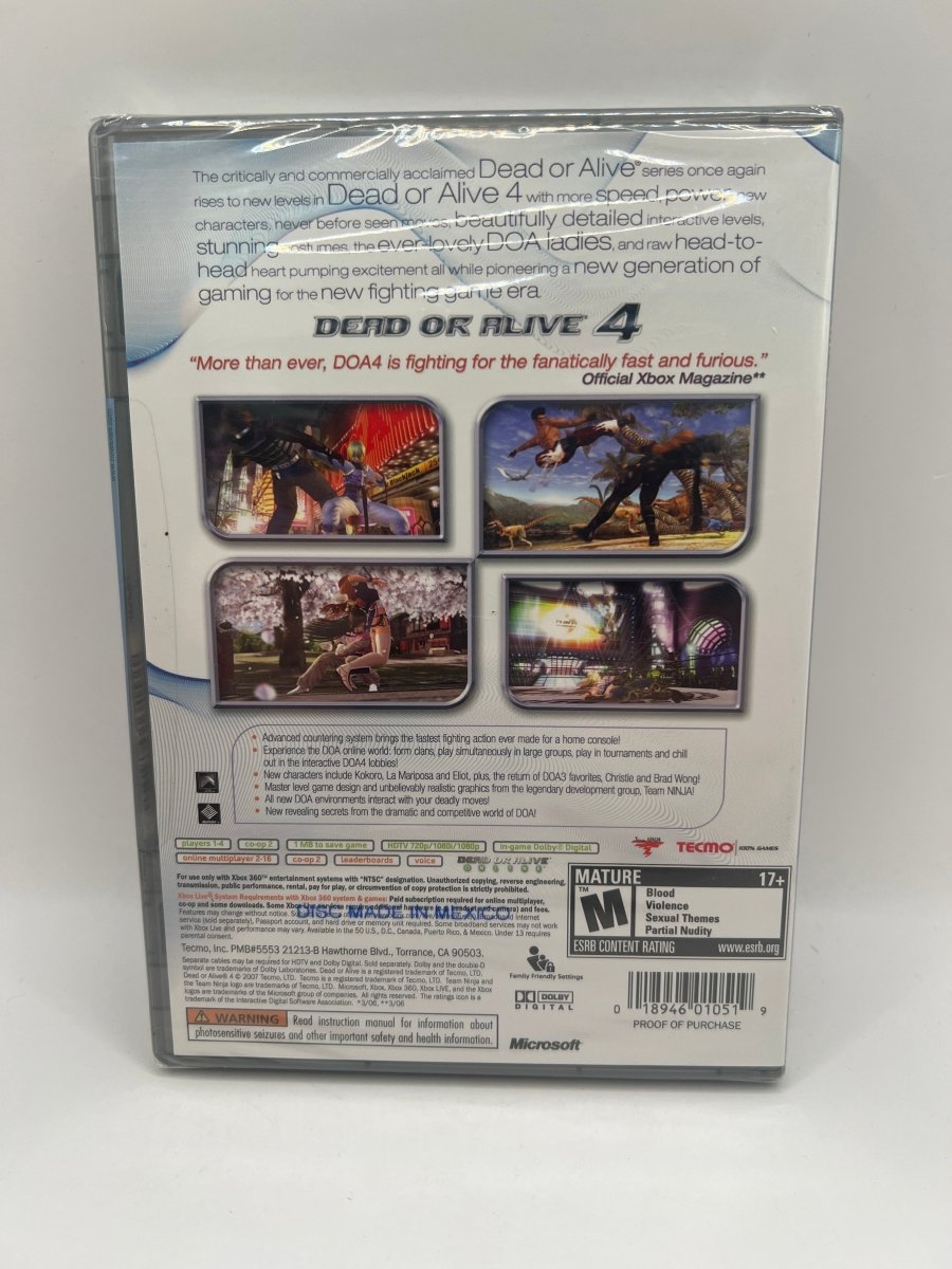 Dead or Alive 4 [Platinum Hits] CL01 (NEW) Xbox 360