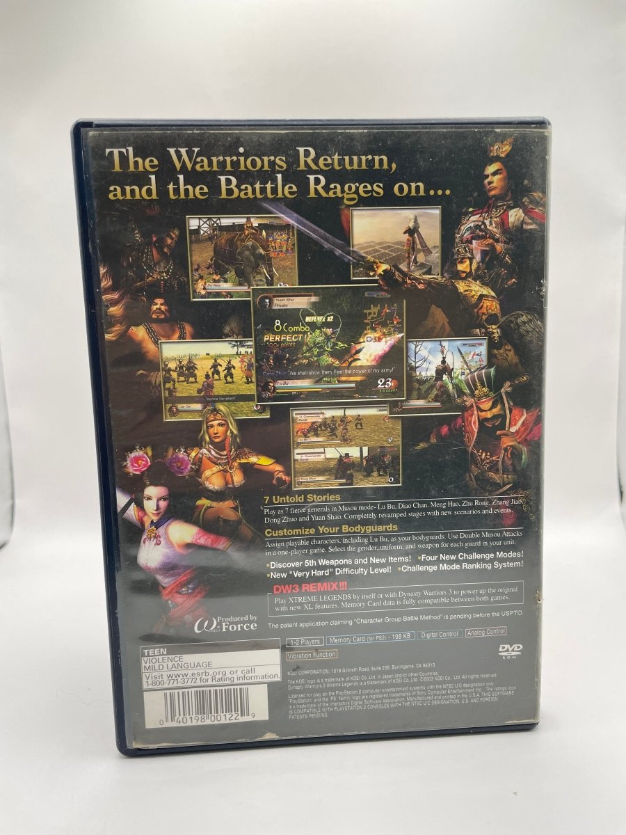 Dynasty Warriors 3 Xtreme Legends CL02 (CIB) PlayStation 2