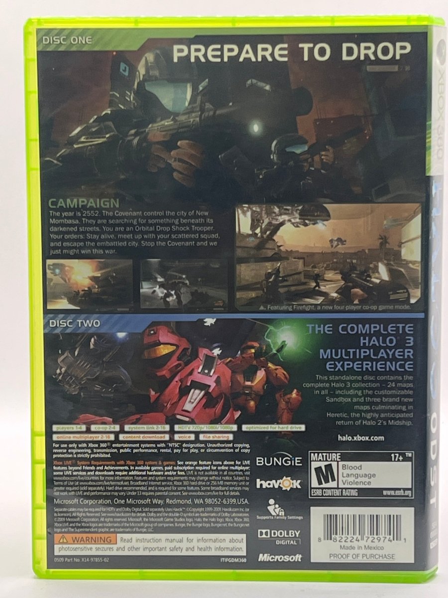 Halo 3: ODST CL01 (CIB) Xbox 360