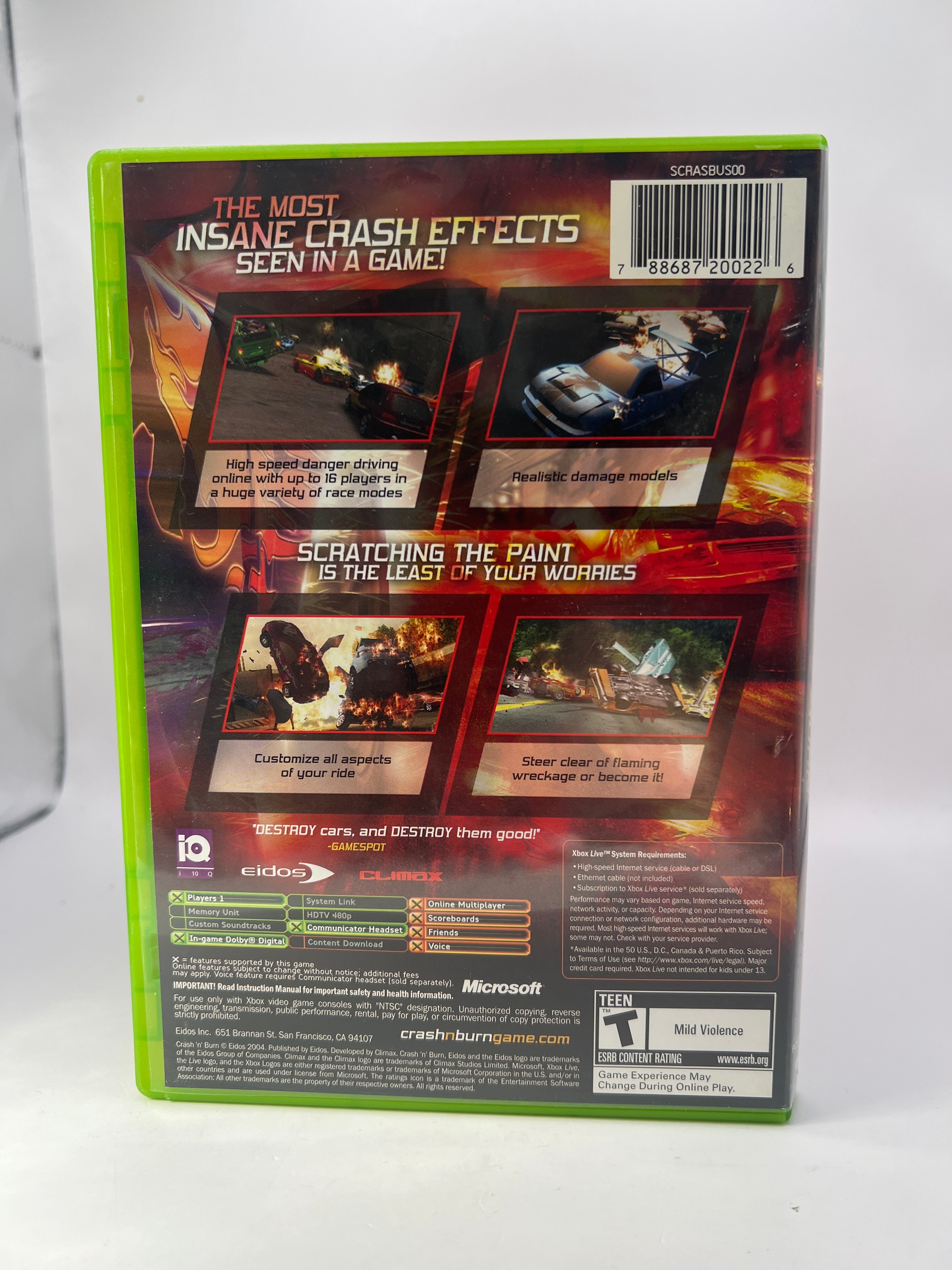 Crash N Burn CL01 (CIB) Original Xbox