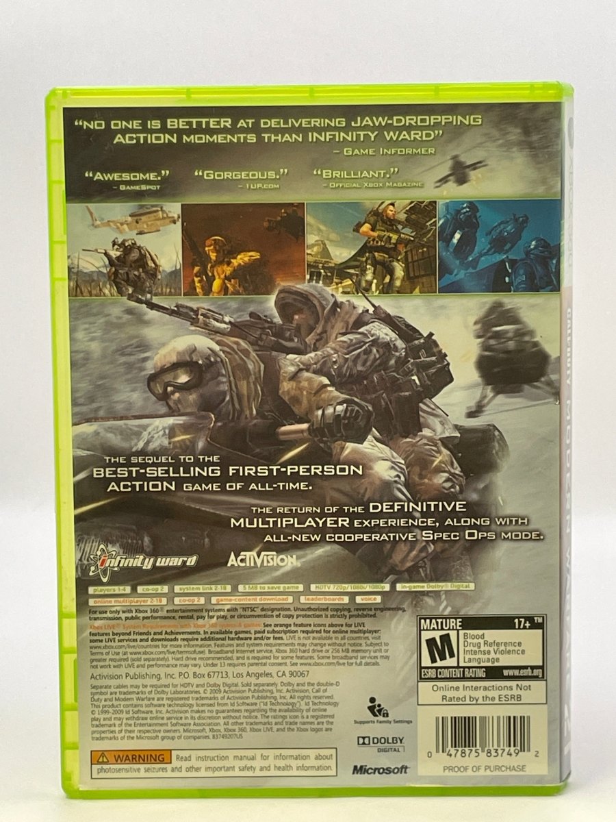 Call of Duty Modern Warfare 2 CL01 (CIB) Xbox 360