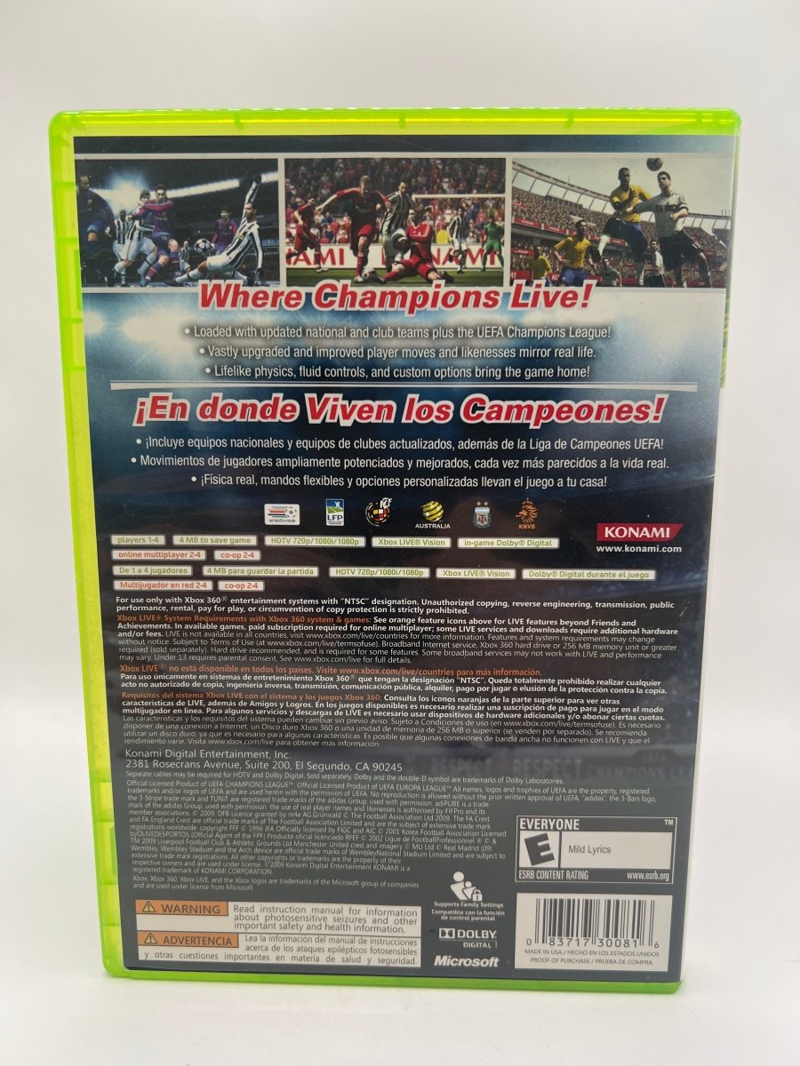 Pro Evolution Soccer 2010 CL01 (CIB) Xbox 360