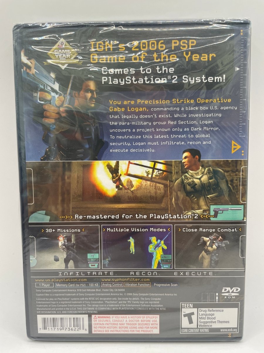 Syphon Filter Dark Mirror CL10 (NEW) PlayStation 2