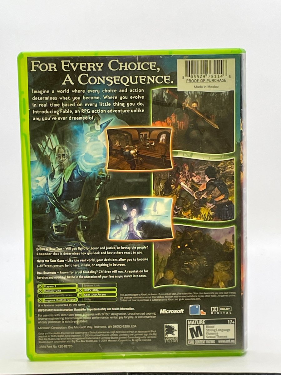 Fable CL01 (CIB) Original Xbox