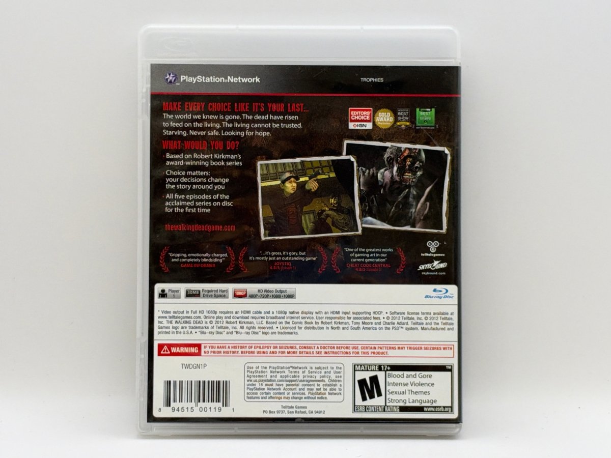 The Walking Dead: A Telltale Games Series CL01 (CIB) Playstation 3
