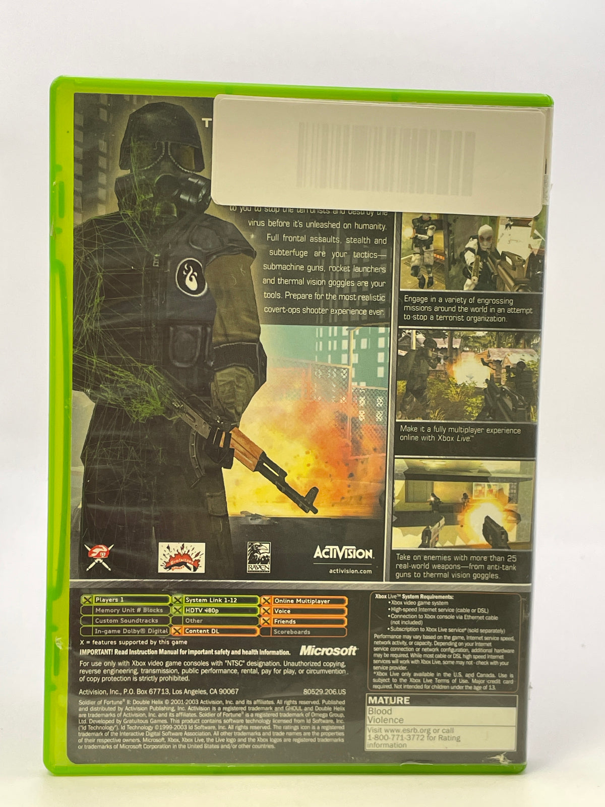 Soldier of Fortune 2 CL01 (CIB) Original Xbox