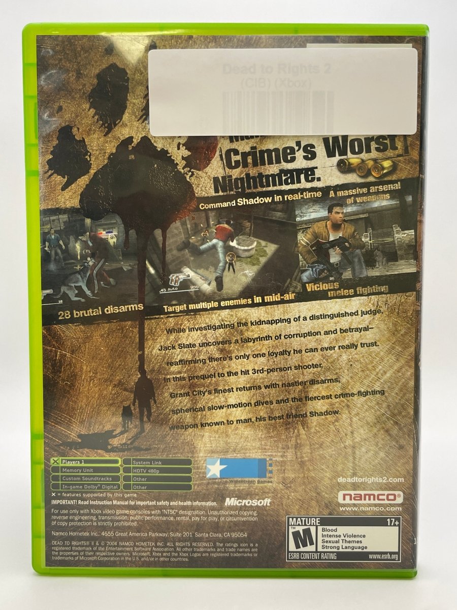 Dead to Rights 2 CL01 (CIB) Original Xbox