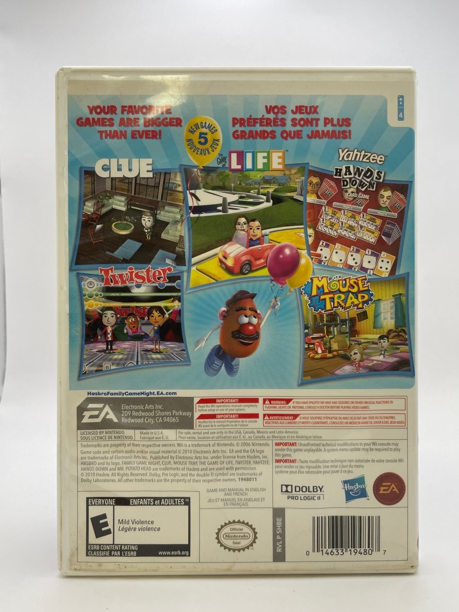 Hasbro Family Game Night 3 CL01 (CIB) Nintendo Wii