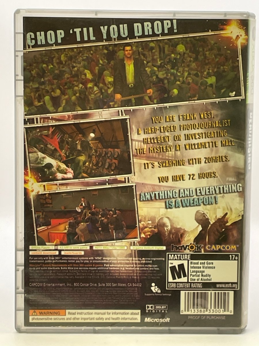 Dead Rising [Platinum Hits] CL01 (CIB) Xbox 360