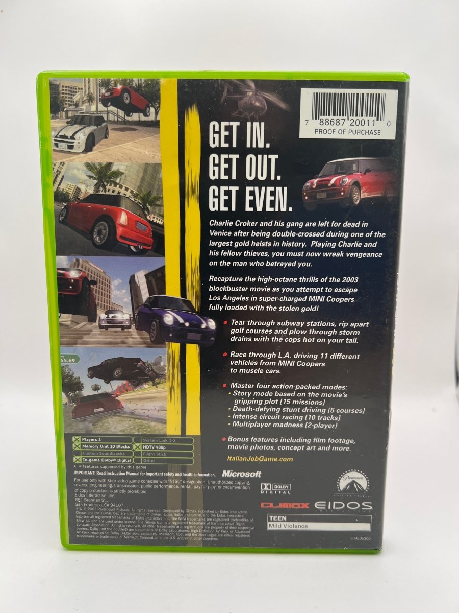 Italian Job CL02 (CIB) Original Xbox