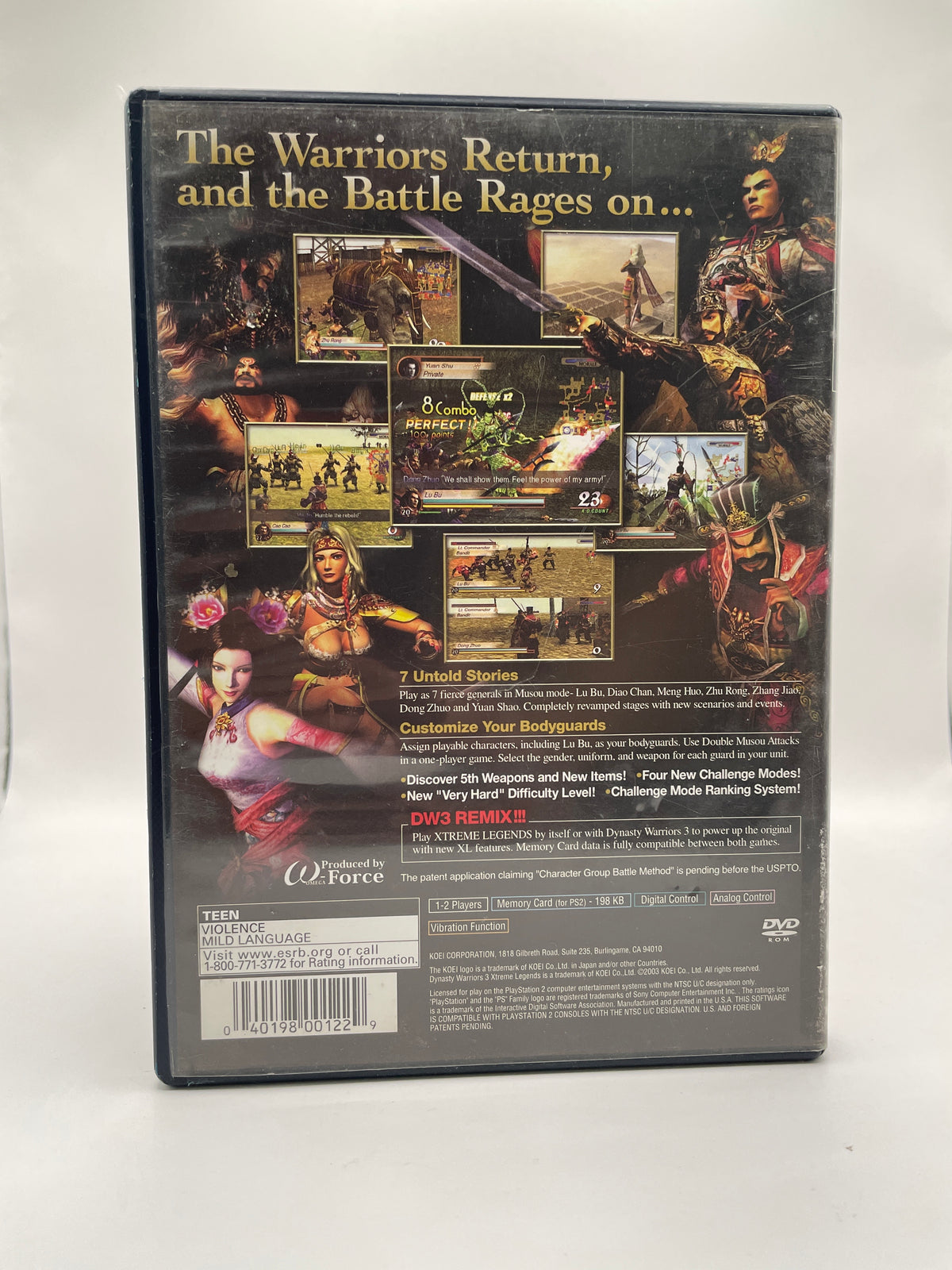 Dynasty Warriors 3 Xtreme Legends CL01 (CIB) PlayStation 2