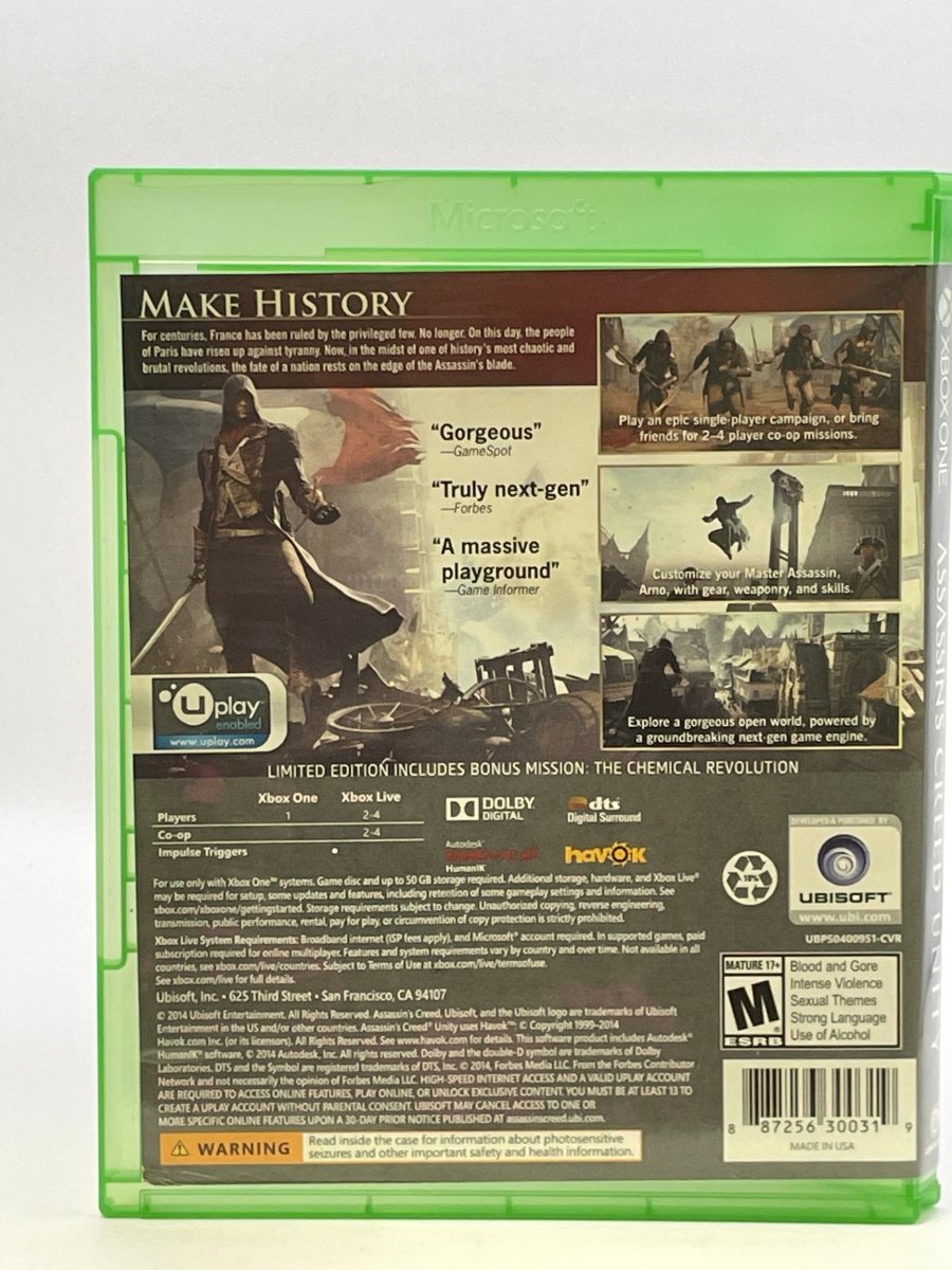 Assassin's Creed: Unity [Limited Edition] CL01 (CIB) Xbox One