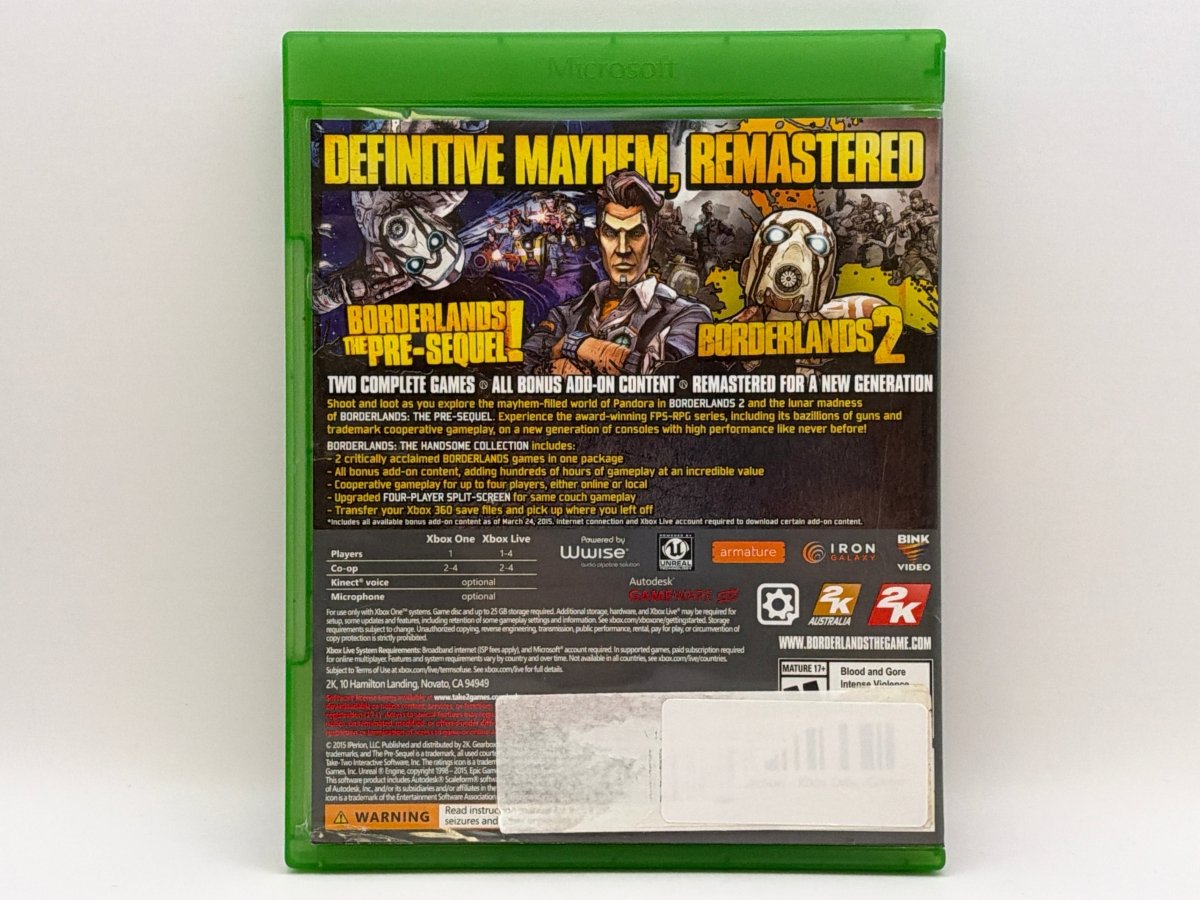 Borderlands: The Handsome Collection CL01 (CIB) Xbox One