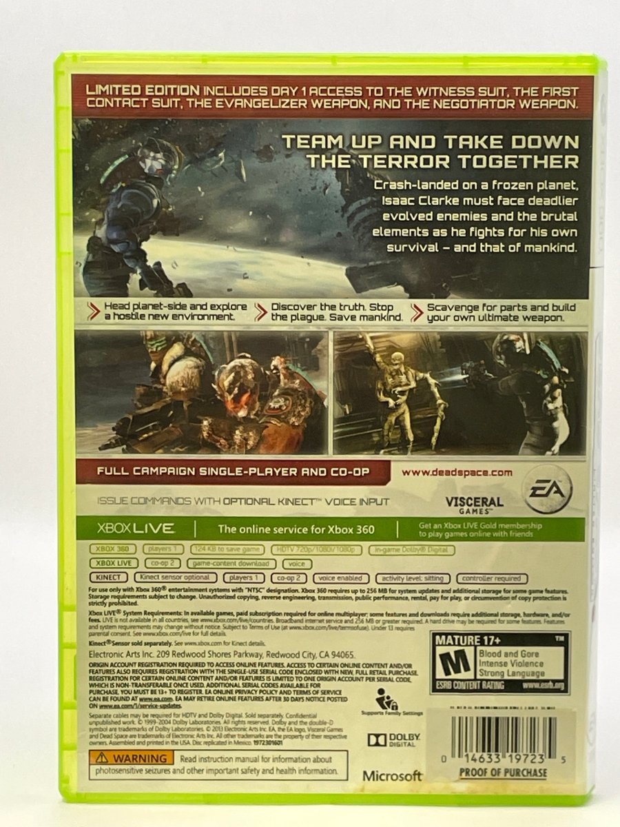 Dead Space 3 [Limited Edition] CL01 (CIB) Xbox 360