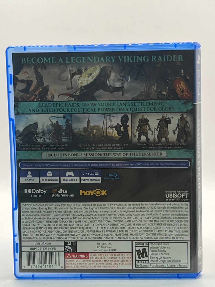 Assassin’s Creed Valhalla CL01 (CIB) PlayStation 4