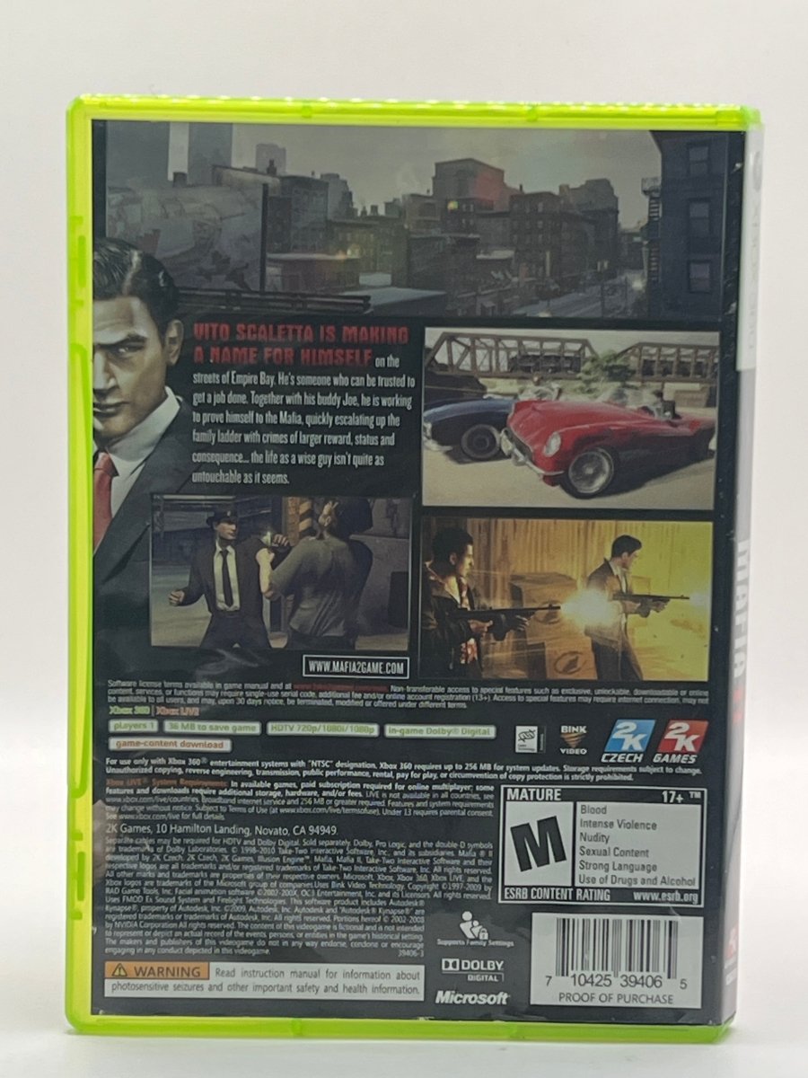 Mafia II CL01 (CIB) Xbox 360