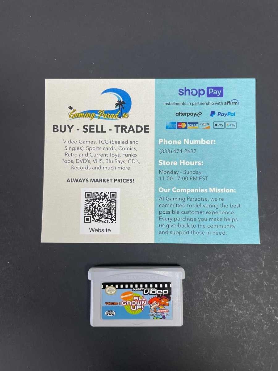 GBA Video All Grown Up Volume 1 GameBoy Advance CL 01