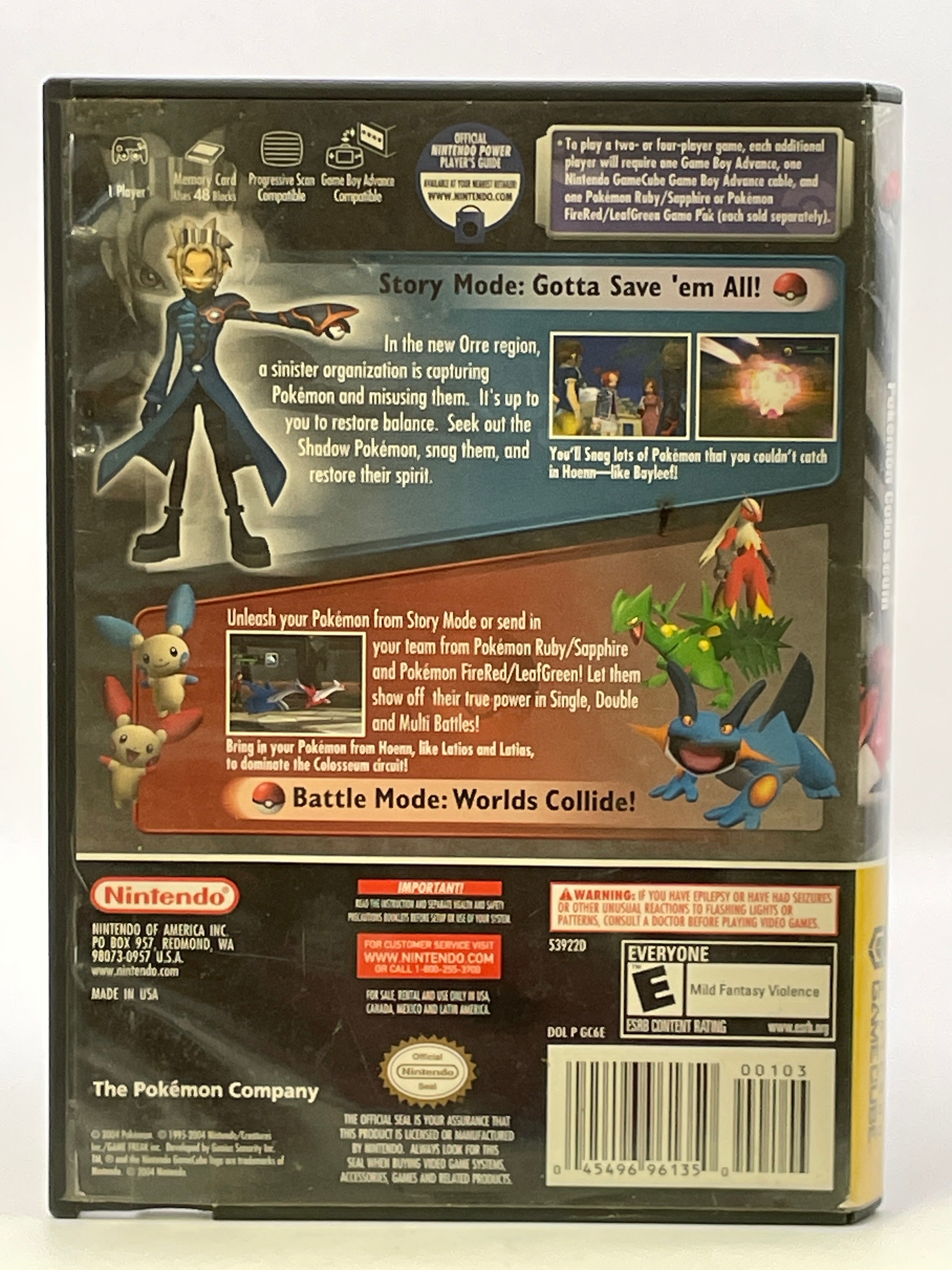 Pokemon Colosseum [Player's Choice] CL01 (Missing Manual) Gamecube