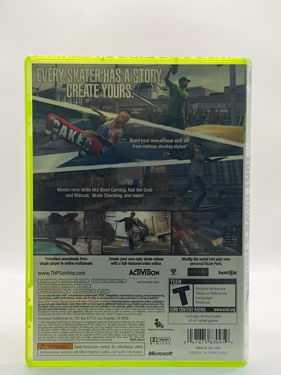 Tony Hawk’s Proving Ground CL01 (CIB) Xbox 360