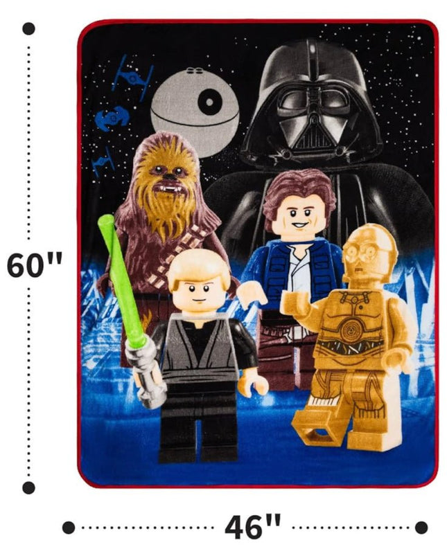 Lego Star Wars Bedding Super Soft Micro Raschel Throw 46 in x 60 in