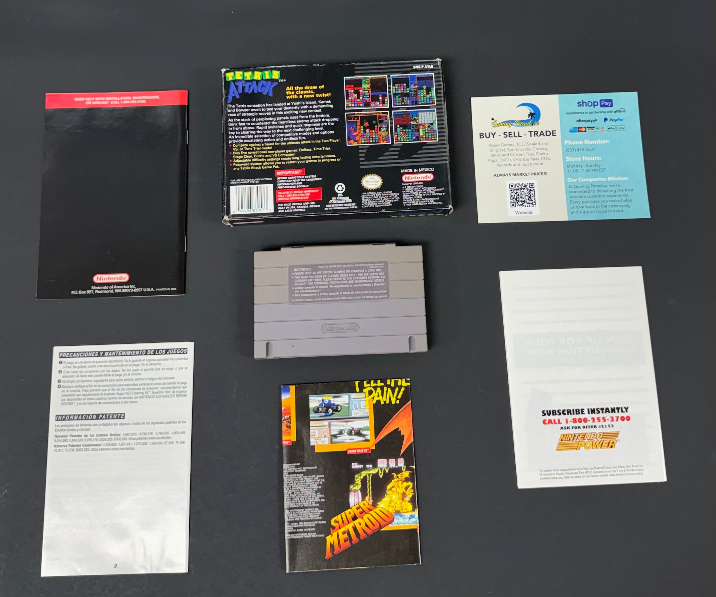 Tetris Attack Super Nintendo CL 01