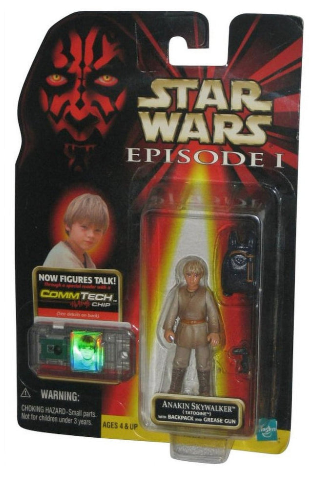 1998 Star Wars Episode I: Anakin Skywalker with Backpack and Grease Gun - Toys And Collectibles