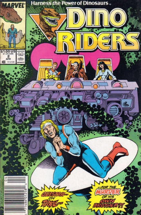 Dino Riders #2 Newsstand Edition (1989) NM- 9.2  - Comic