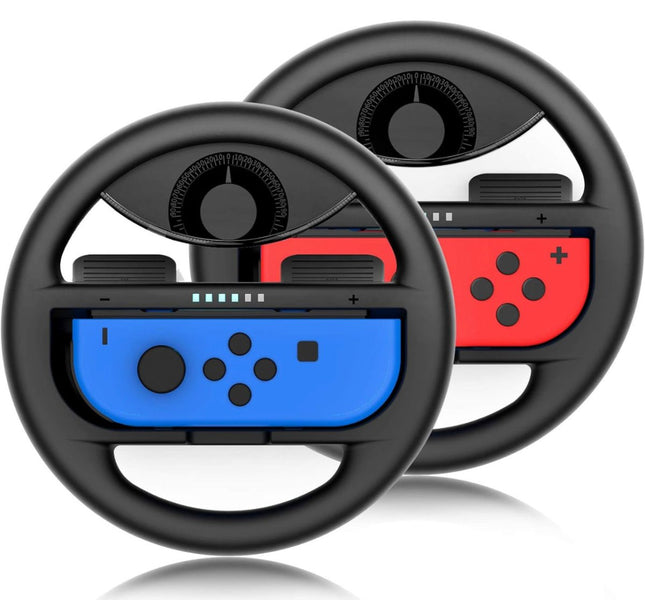 Steering Wheel for Joycon Controller (Black) - New - Nintendo Switch