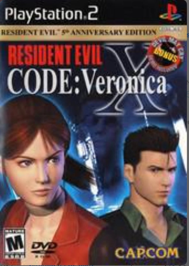 Resident Evil Code Veronica X ( Resident Evil 5th Anniversary Edition )- Box And Disc Only - PlayStation 2