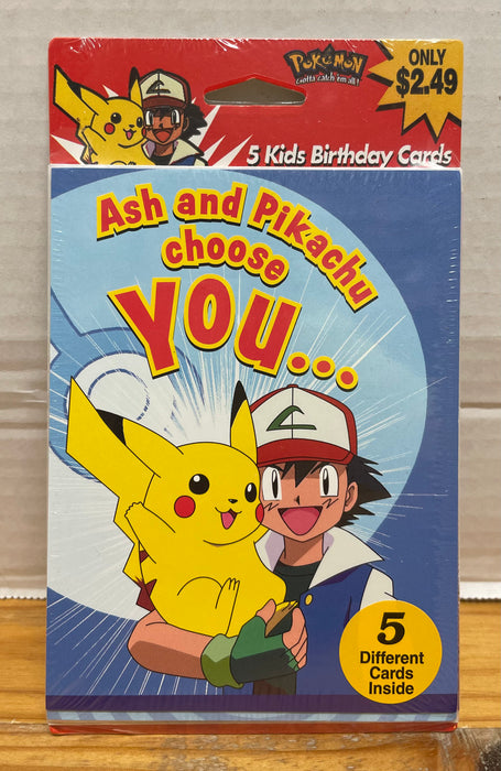 Pokémon 1999 Nintendo Happy Birthday Cards - New