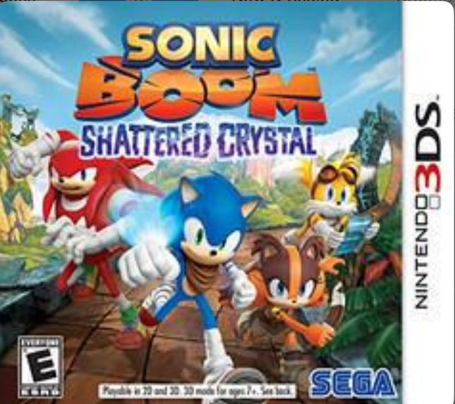 Sonic Boom Shattered Crystal - Complete In Box - Nintendo 3DS