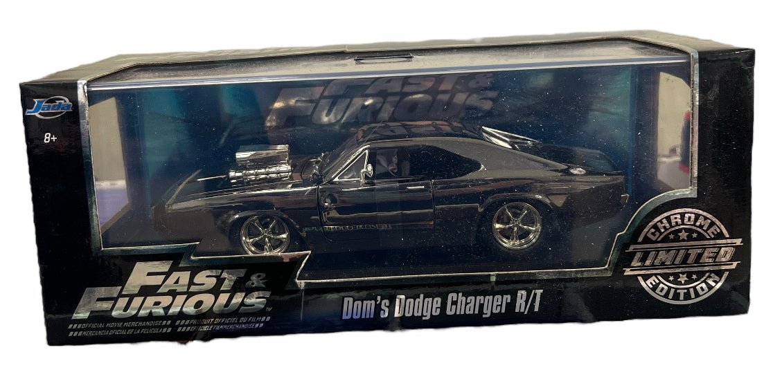 Fast and the Furious JADA Doms Charger RT 1/24 Chrome - Toys And Collectibles