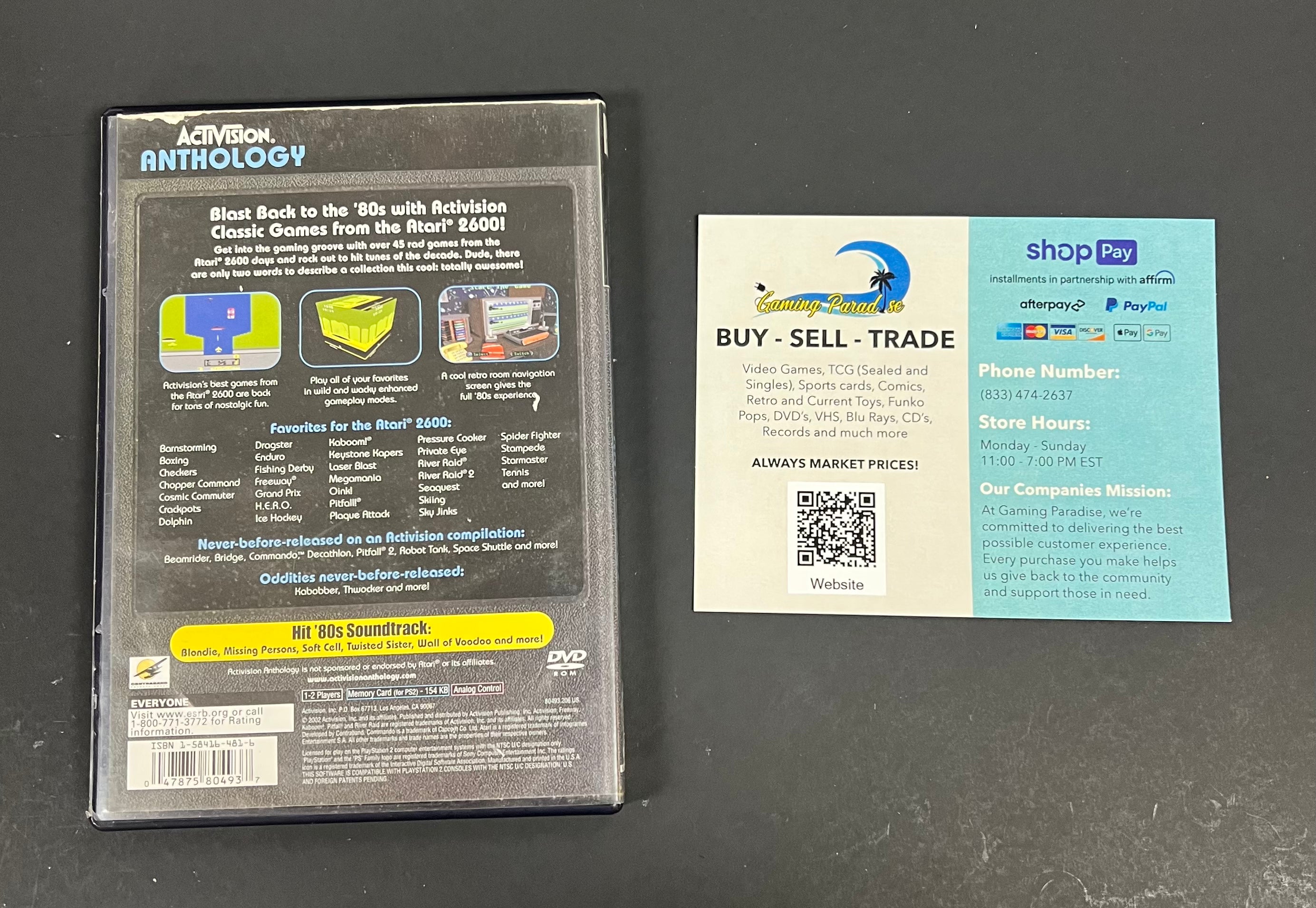 Activision Anthology PlayStation 2 CL 01