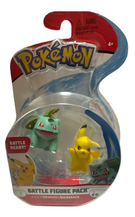 Pokémon Battle Figure Set (Pikachu, Bulbasaur) - New - Toys