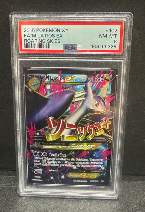 Latios EX 102/108 - XY Roaring Skies - PSA Grade 8