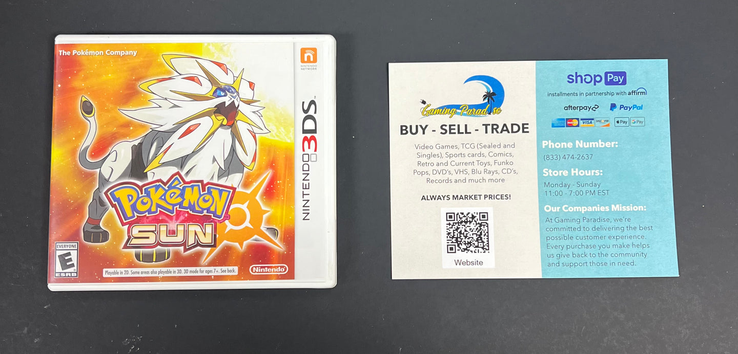 Pokemon Sun Nintendo 3DS CL 01