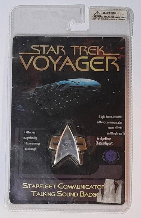 Star Trek: 1996 Voyager Starfleet Communicator Talking Sound Badge - New