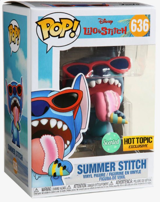 Disney: Summer Stitch #636 (Scented (Hot Topic Exclusive) - With Box - Funko Pop