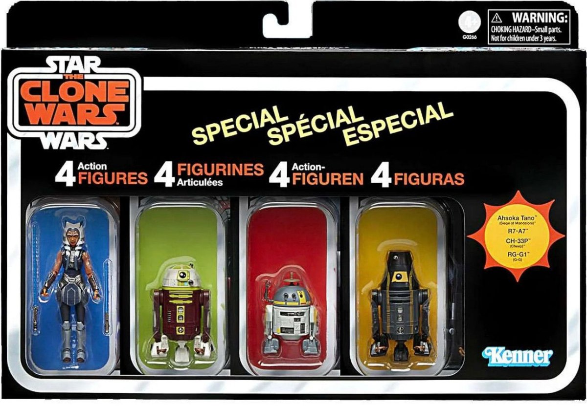 Star Wars The Clone Wars Ahsoka Tano, R7-A7, CH-33P, RG-G1 (2024) (New)
