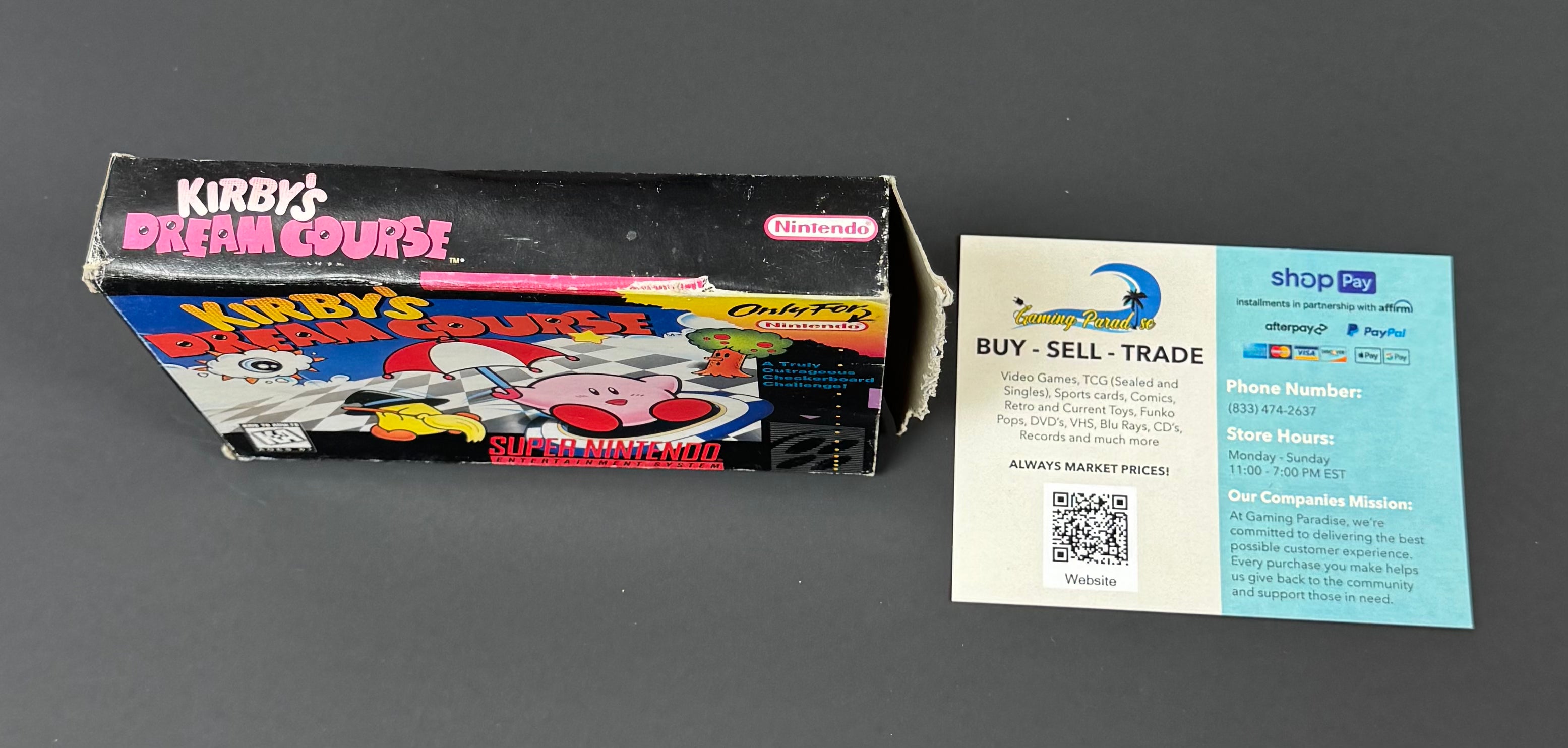 Kirby’s Dream Course Super Nintendo CL 01