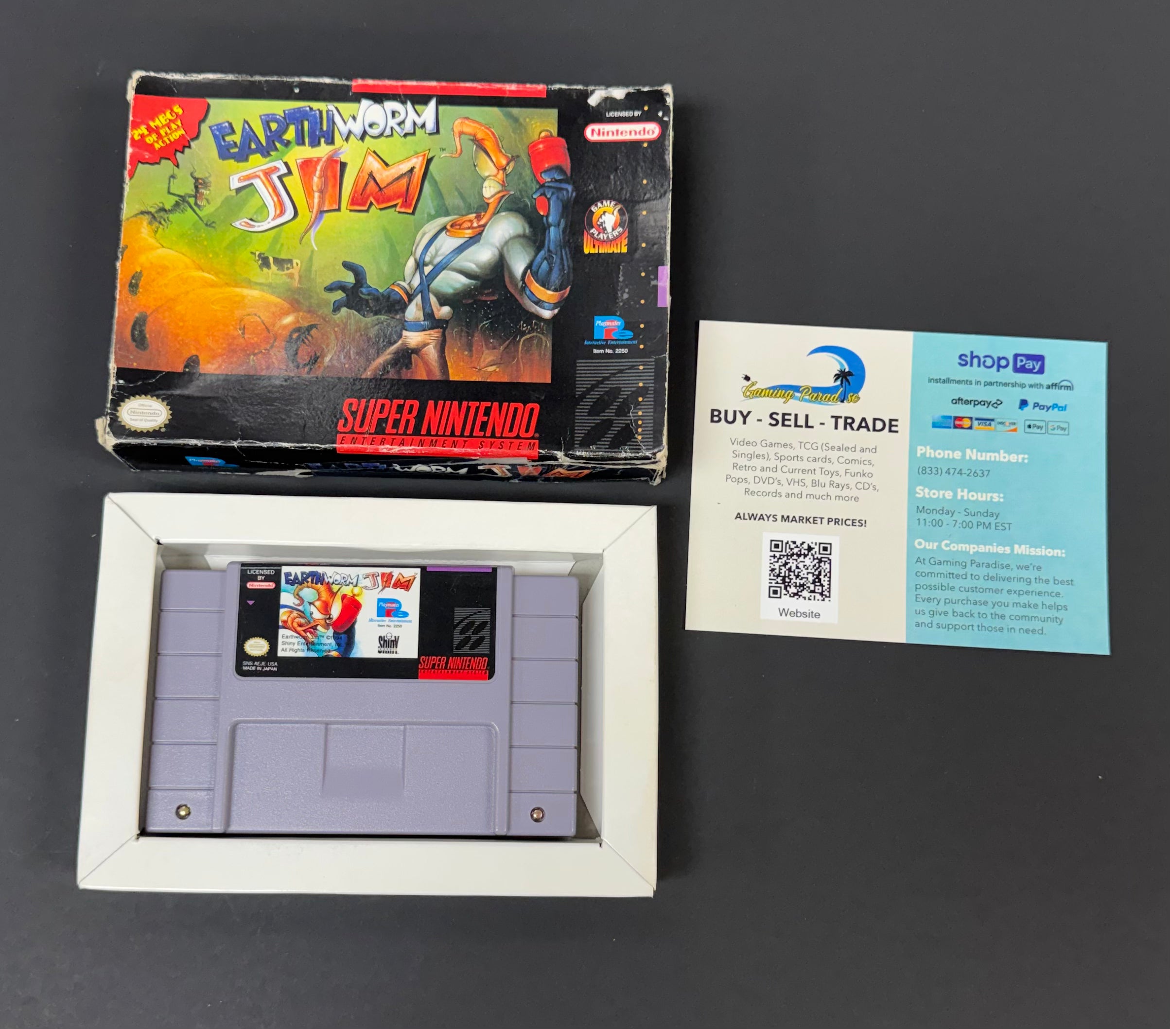 Earthworm Jim Super Nintendo CL 01