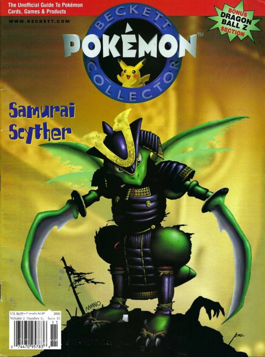 Beckett Pokémon Collector Vol. 2 No. 11 Issue #15 (November 2000) Official Strategy Guide FN+ 6.5